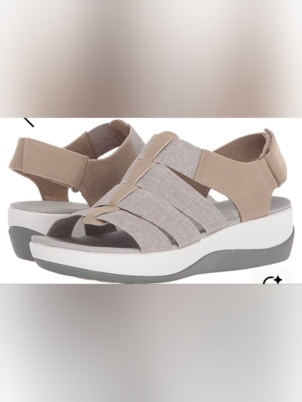 Clarks Arla Shaylie Elastic Straps Women's Sandals Sand